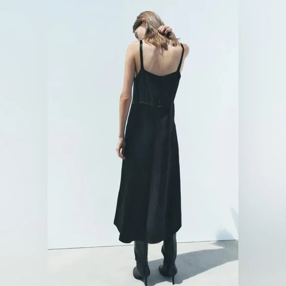 ZARA ~ Satin slip dress ZW COLLECTION - Picture 6 of 12